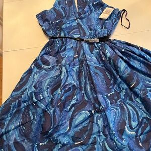Blue Halter Michael Kors Dress
